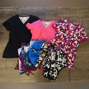 LOT OF 13 KOI KATHRYN SCRUB TOPS